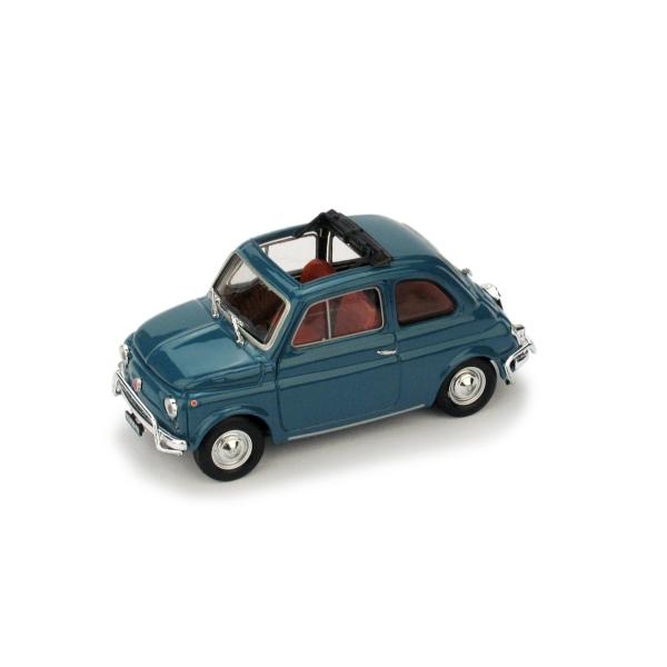 ブルム 1/43 フィアット 500L 1968-1972 オープンルーフ ターコイズブルー BRU...