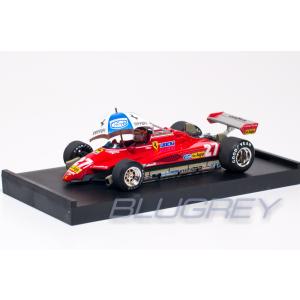 ブルム 1/43 フェラーリ F1 126C2 ジル ヴィルヌーブ フィギア/アンブレラ付き 1982 ブラジルGP BRUMM FERRARI GILLES VILLENEUVE｜blugrey