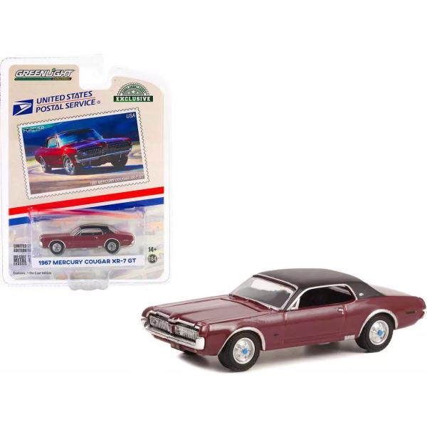 グリーンライト 1/64 マーキュリー クーガー XR-7 GT 1967 レッド Greenlig...