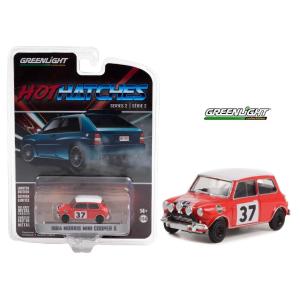 グリーンライト 1/64 モーリス ミニ クーパー S モンテカルロラリー 1964 Greenlight Hot Hatches Morris Mini Cooper S ミニカー｜BLUGREY(ブラグレー)モデルカーショップ