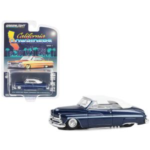 グリーンライト 1/64 マーキュリー エイト チョップドトップ コンバーチブル 1950 ブルー ローライダー Greenlight Mercury ミニカー｜BLUGREY(ブラグレー)モデルカーショップ