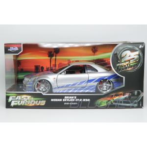 日産スカイラインHT2000GT―Xシャコタン仕様ミニカー　1/24 Jada ワイルド スピード 25周年 BRIAN'S NISSAN Skyline GT-R R34 SV