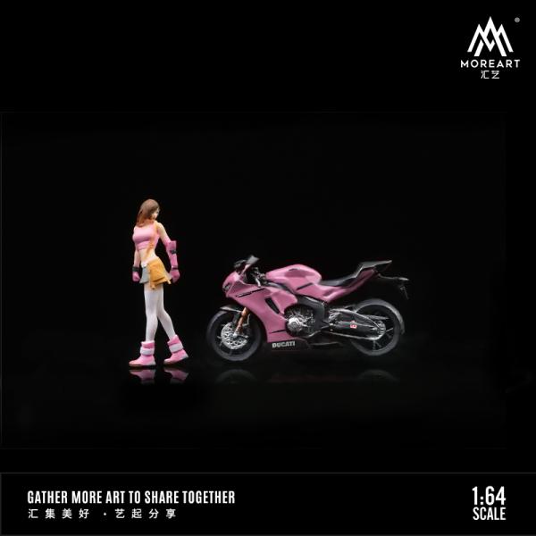 MoreArt 1/64 ドゥカティ ピンク &amp; ライダーガール フィギュア Ducati Pink...