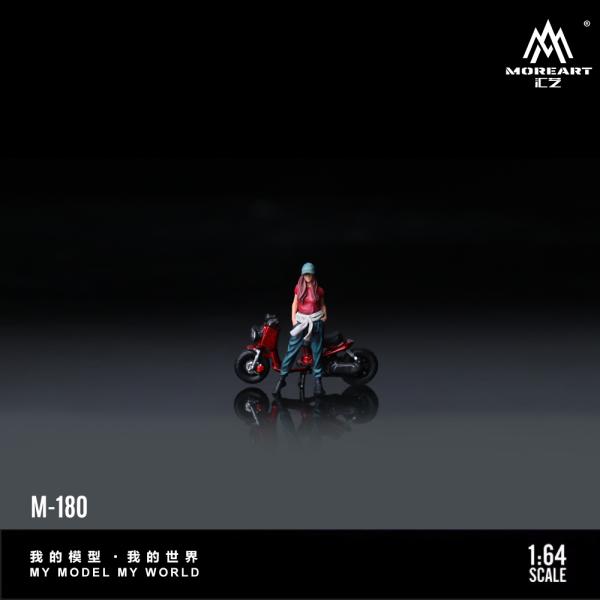 MoreArt 1/64 ズーマー スクーター レッド &amp; ガール フィギュア Zoomer Red...
