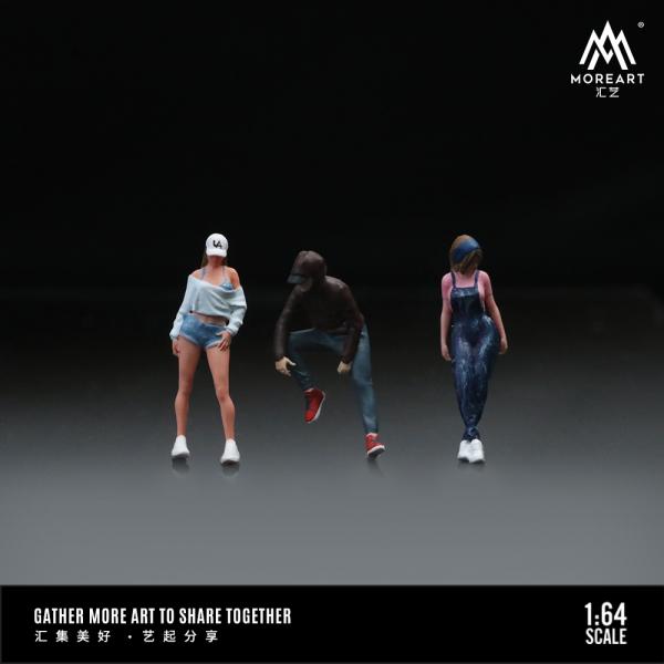 MoreArt 1/64 ストリート 男女 フィギュア 3体セット Street Men and W...