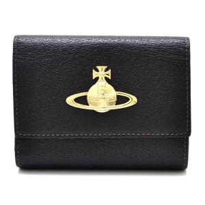 財布 Vivienne Westwood 最安値に挑戦 ヴィヴィアン ウエストウッド オーブ ゴールド金具 2つ折 レザー 黒 K ブラック