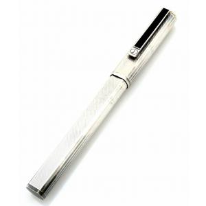 Dunhill ダンヒル 万年筆 ペン先k18 シルバー カートリッジ式 中古 インクなし お洒落