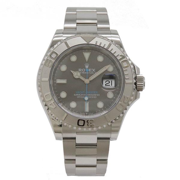 ROLEX ロレックス ヨットマスター ロレジウム ダークロジウム文字盤 デイト SS プラチナベゼ...