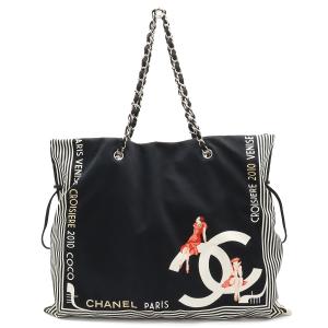 CHANEL シャネル 2010年 クルーズライン ココマーク トートバッグ ショルダーバッグ チェ...