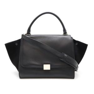 CELINE セリーヌ トラペーズ ミディアム ハンドバッグ 2WAY ショルダーバッグ セミショル...