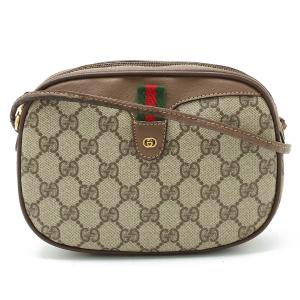 GUCCI グッチ オールドグッチ GGプラス シェリーライン ショルダーバッグ 斜め掛け ポシェット カーキベージュ 茶｜blumin