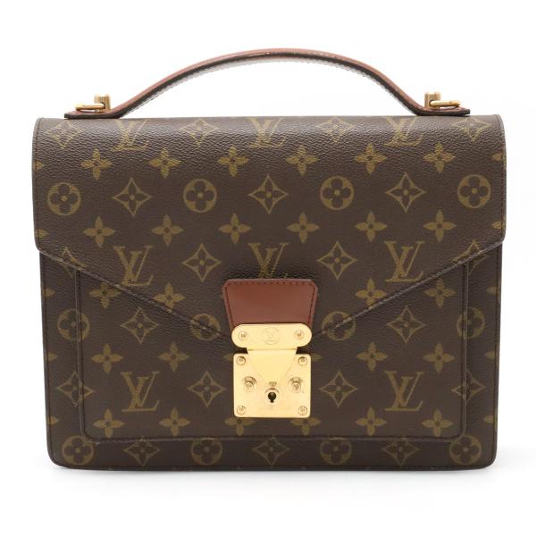 LOUIS VUITTON ルイ ヴィトン モノグラム モンソー28 セカンドバッグ ハンドバッグ ...