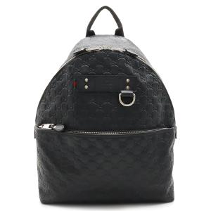 GUCCI グッチ グッチシマ ラバー バックパック リュックサック デイパック レザー ブラック 黒 シルバー金具｜blumin