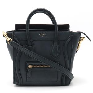 CELINE セリーヌ ラゲージ ナノショッパー ハンドバッグ 2WAY ショルダーバッグ 斜め掛け...