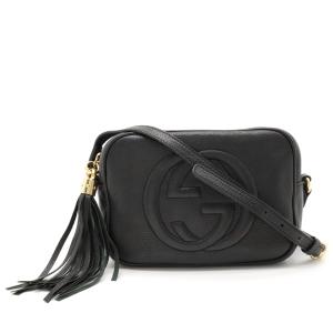 GUCCI グッチ ソーホー スモールディスコ ショルダーバッグ ポシェット 斜め掛け タッセル フ...