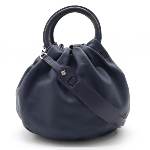 LOEWE ロエベ アナグラム バウンスバッグ ハンドバッグ 2WAY ショルダーバッグ レザー ネ...