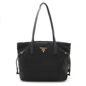 PRADA プラダ トートバッグ ショルダーバッグ セミショルダー 肩掛け ナイロン レザー NERO ブラック 黒｜blumin