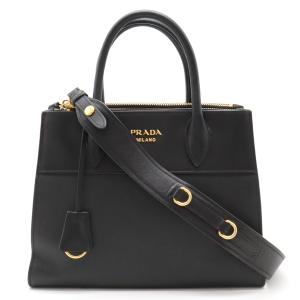 PRADA プラダ パラディグム ハンドバッグ 2WAY ショルダーバッグ サフィアーノ レザー NERO 黒 ブラック｜blumin