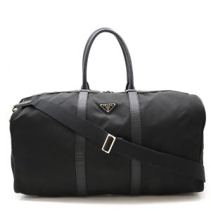 PRADA プラダ ボストンバッグ トラベルバッグ 旅行カバン 2WAY ショルダーバッグ 斜め掛け ナイロン レザー NERO｜blumin