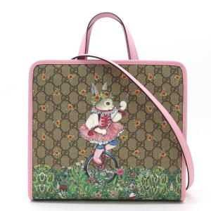 GUCCI グッチ チルドレンズ GGスプリーム ハンドバッグ 2WAY ショルダーバッグ ヒグチユウコ うさぎ ラビット｜blumin