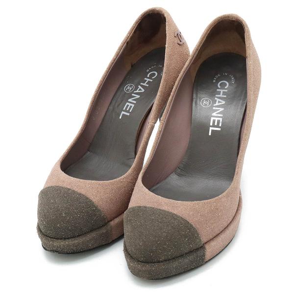 CHANEL シャネル ココマーク パンプス ハイヒール プラットフォーム ラメ グリッター ピンク...