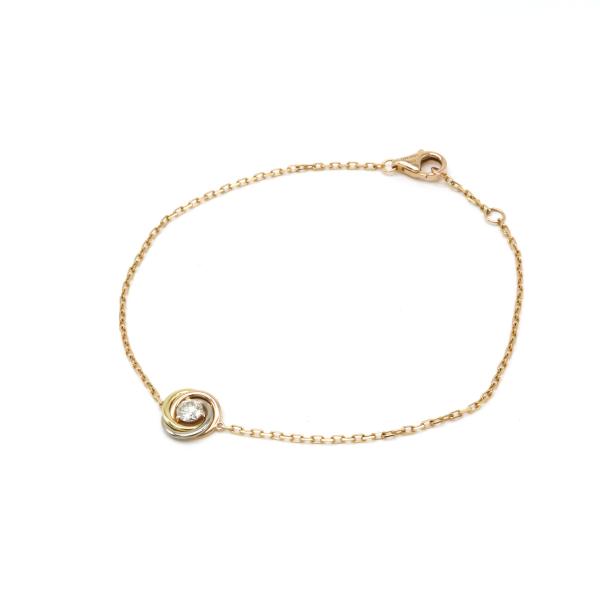 Cartier カルティエ トリニティ ブレスレット スリーカラー K18 750 YG WG PG...