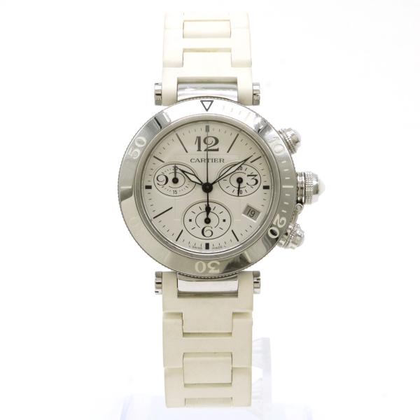 Cartier カルティエ パシャ シータイマー　シルバー文字盤 QZ クォーツ ボーイズ レディー...