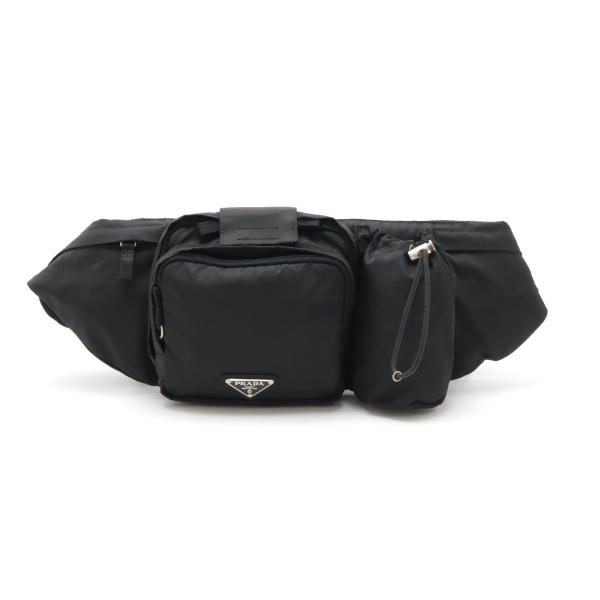 PRADA プラダ ウエストバッグ ウエストポーチ ボディバッグ ヒップバッグ ナイロン NERO ...