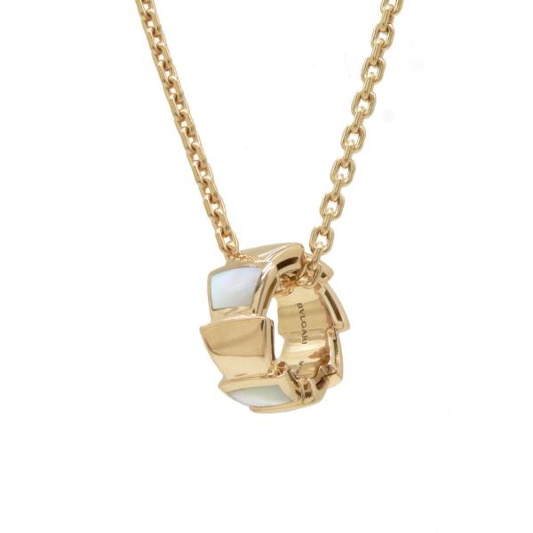 BVLGARI ブルガリ セルペンティ ヴァイパー ネックレス ペンダント K18PG ピンクゴール...