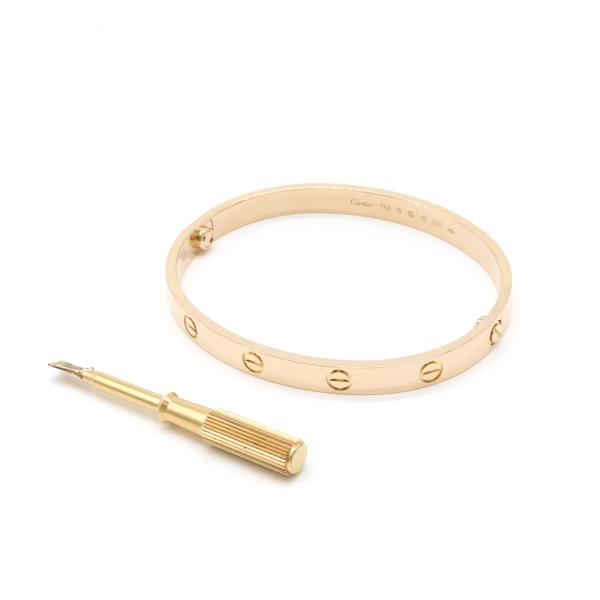 Cartier カルティエ LOVE ラブブレス ブレスレット バングル 新型 K18PG 750P...