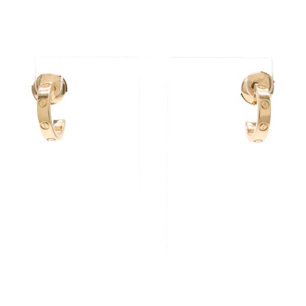 Cartier カルティエ LΘVE LOVE ミニラブ イヤリング フープピアス K18PG 75...