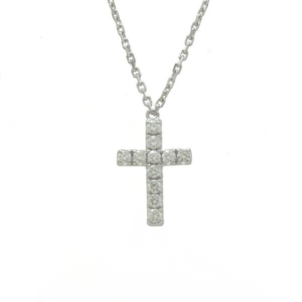 Cartier カルティエ シンボルクロス ダイヤネックレス ペンダント K18WG 750WG ホ...
