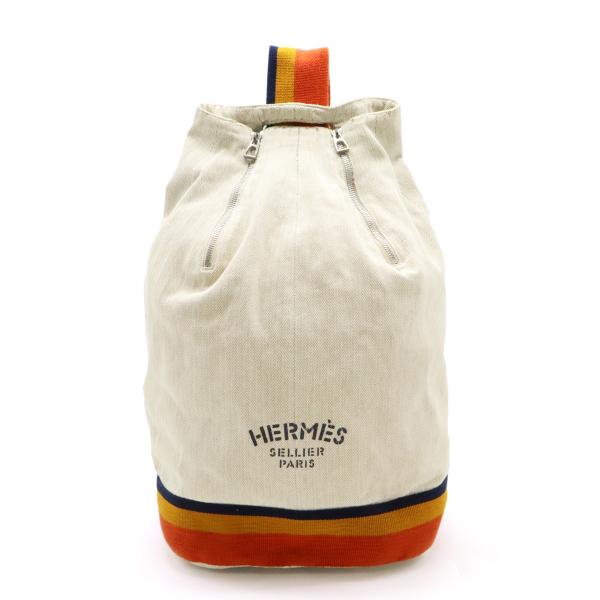 HERMES エルメス キャバリエ ショルダーバッグ ワンショルダー ボディバッグ キャンバス ベー...