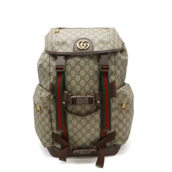 GUCCI グッチ GGスプリーム ウェブライン スケートボード バックパック リュックサック デイ...