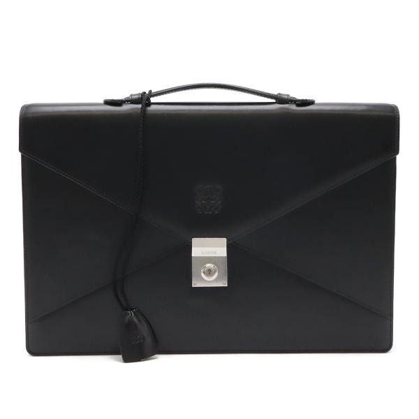 LOEWE ロエベ アナグラム ブリーフケース ビジネスバッグ 書類カバン ハンドバッグ レザー ブ...
