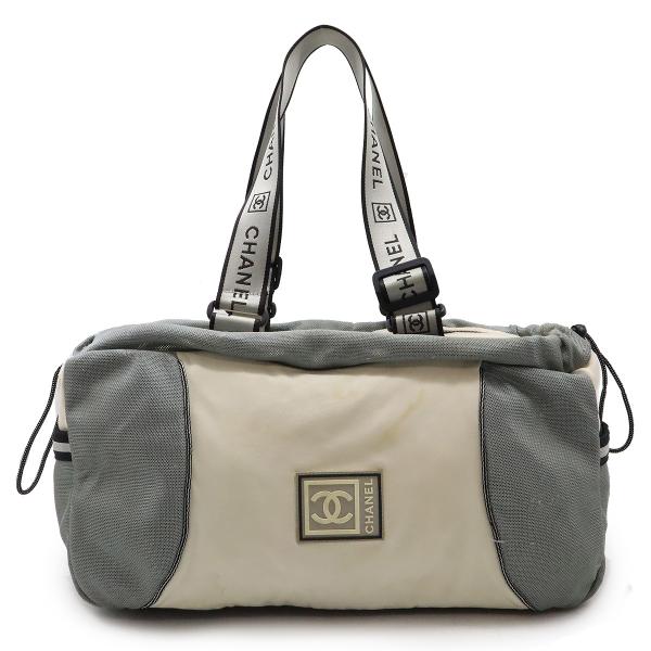 CHANEL シャネル スポーツライン ココマーク ボストンバッグ 旅行カバン トラベルバッグ ナイ...