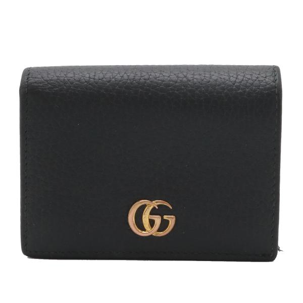 GUCCI グッチ GGマーモント プチマーモント 2つ折財布 二つ折り財布 ミニウォレット レザー...