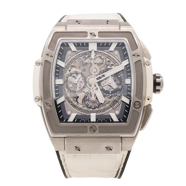 HUBLOT ウブロ スピリット オブ　ビッグバン デイト クロノグラフ スケルトン文字盤 チタン ...