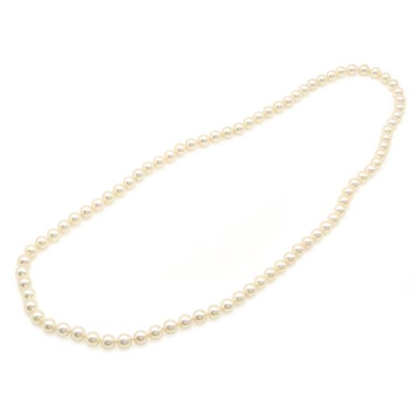 パール ネックレス ロングネックレス 2重巻き 二重 真珠 8.5m/m-9.0m/m クリーム