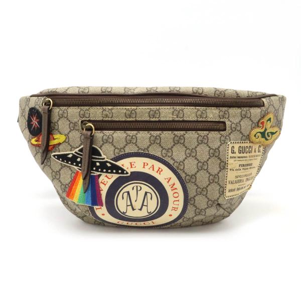 GUCCI グッチ GGスプリーム クーリエ シェリーライン ベルトバッグ ウエストバッグ アップリ...