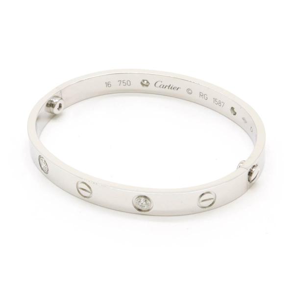 Cartier カルティエ LOVE LΘVE ラブブレス ブレスレット バングル ハーフダイヤ K...