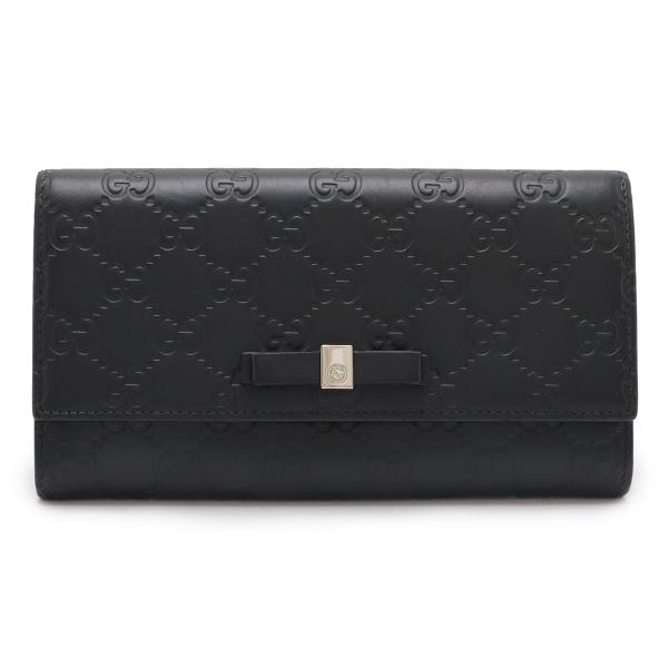 GUCCI グッチ グッチシマ BOWY ボウイ リボンモチーフ 2つ折り長財布 二つ折り長財布 レ...