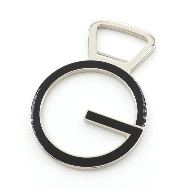 GUCCI グッチ ボトルオープナー 栓抜き Gマーク リバーシブル メタル エナメル シルバー ブ...