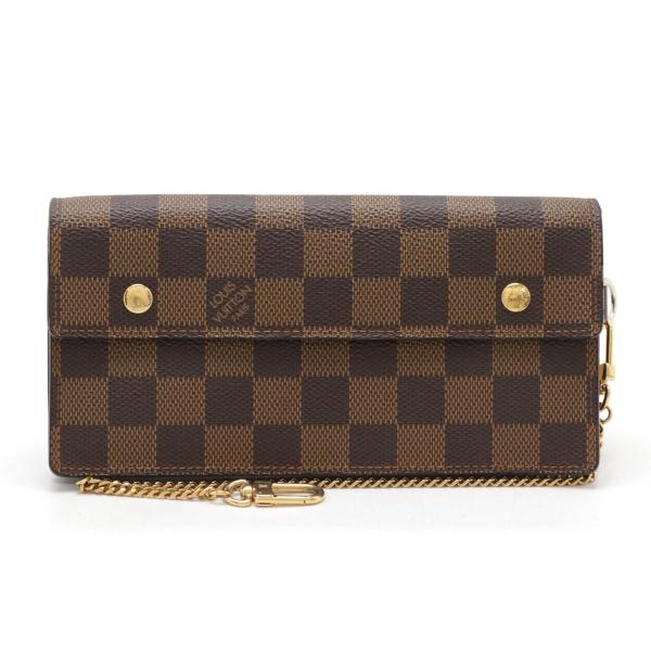 LOUIS VUITTON ルイ ヴィトン ダミエ ポルトフォイユ アコルディオン チェーン付長財布...