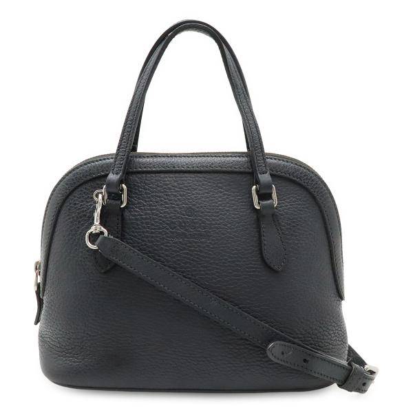 GUCCI グッチ ハンドバッグ ミニバッグ 2WAY ショルダーバッグ 斜め掛け レザー ブラック...