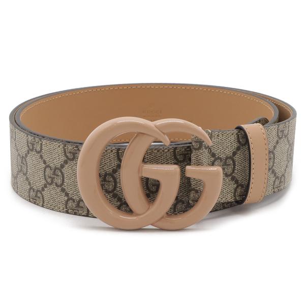 GUCCI グッチ GGマーモント GGスプリーム ダブルG バックル ベルト PVC レザー ベー...