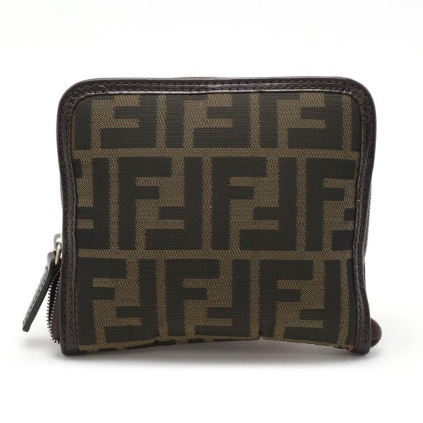 FENDI フェンディ ズッカ柄 トートバッグ エコバッグ 折り畳み ナイロンキャンバス レザー カ...