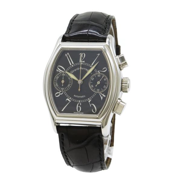 GIRARD-PERREGAUX ジラール ペルゴ リシュビル クロノグラフ ブラック文字盤 SS ...