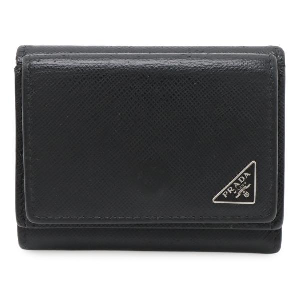 PRADA プラダ トライアングルロゴ コンパクトウォレット 3つ折財布 三つ折り財布 サフィアーノ...