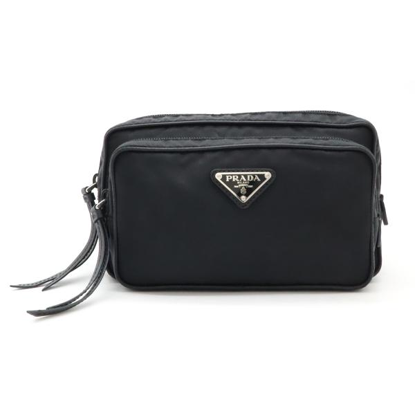 PRADA プラダ ボディバッグ ウエストバッグ ウエストポーチ ヒップバッグ ナイロン NERO ...